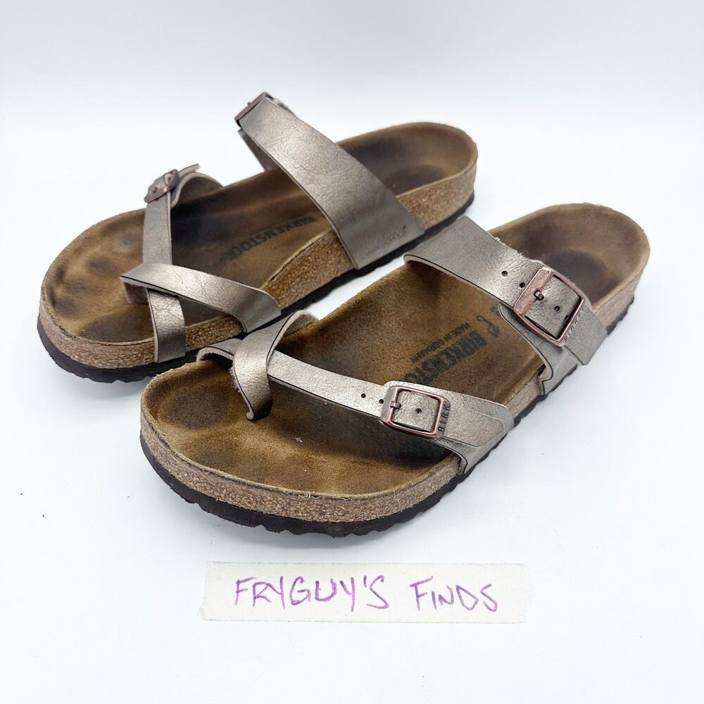 Birkenstock Mayari Birko Flor Graceful Taupe Sandals Women's Size 42 US 11 Reg